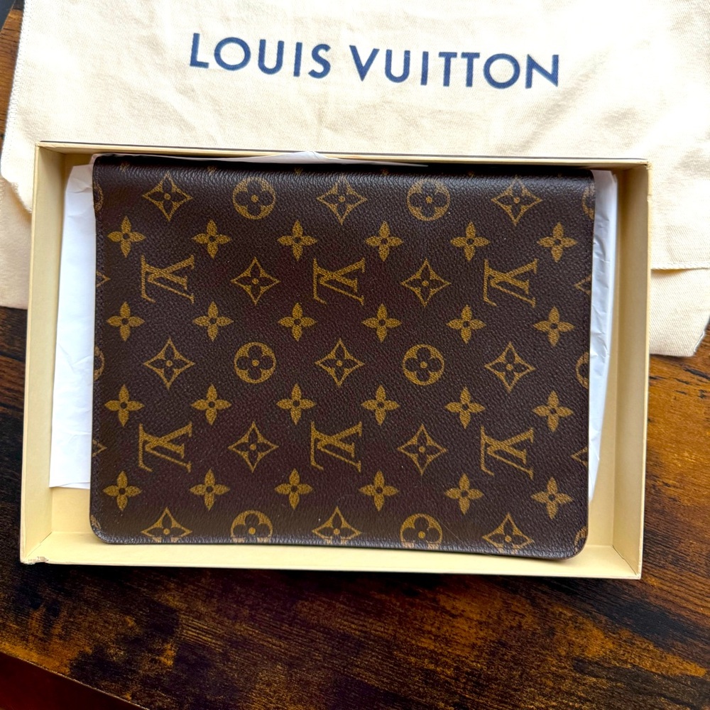 Louis Vuitton Brown Monogram Desk Agenda